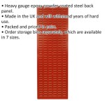 2-Pack - 500 x 1500 mm Red Louvered Wall-Mounted Storage Box Panel - Warehouse Pallet
